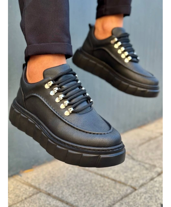 KB-X10 Kuback Kömür Cilt Yüksek Taban Günlük Spor Ayakkabı