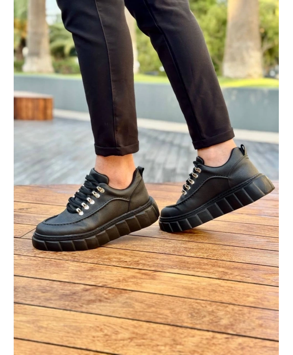 KB-X10 Kuback Kömür Cilt Yüksek Taban Günlük Spor Ayakkabı