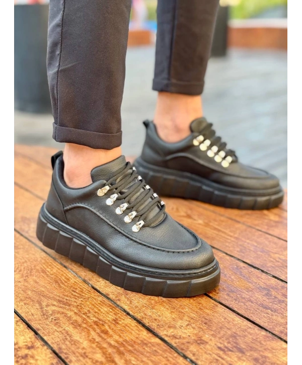 KB-X10 Kuback Kömür Cilt Yüksek Taban Günlük Spor Ayakkabı