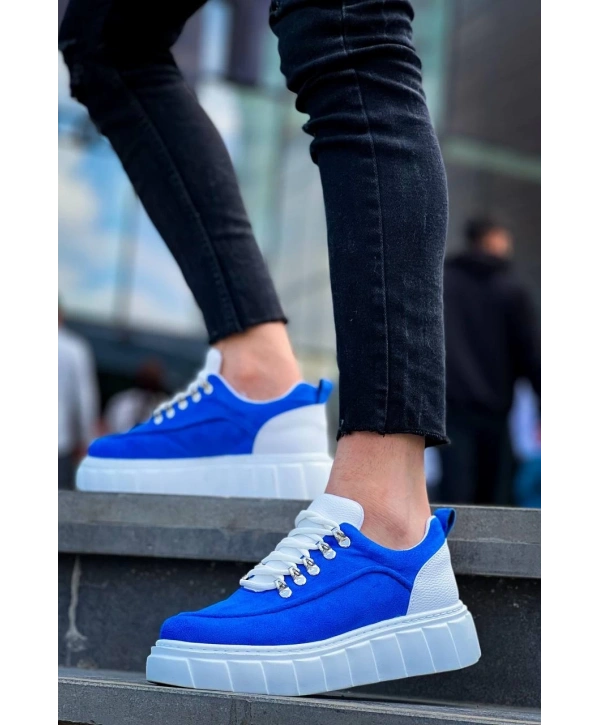 KB-X10 Kuback Sax Süet Beyaz Yüksek Taban Günlük Spor Ayakkabı