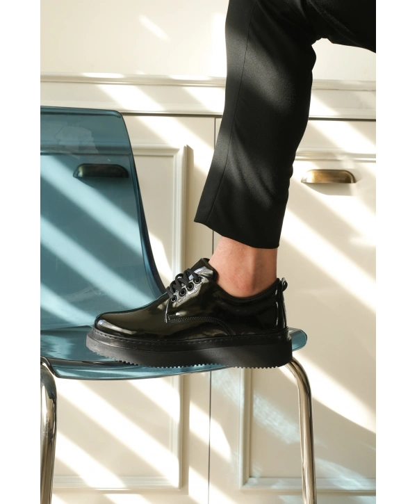 KB-X16 MRTNM Kömür Rugan Günlük Erkek Ayakkabı