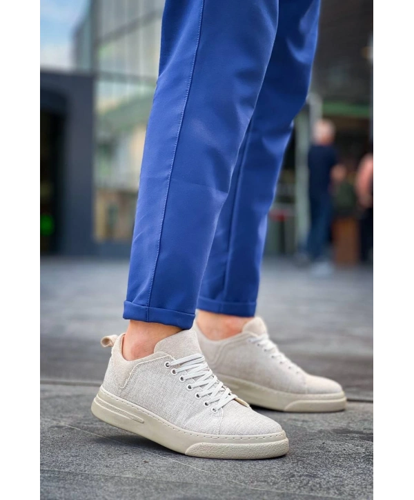 KB-X204 Kuback Bej Keten Bej Yüksek Taban Günlük Erkek Spor Ayakkabı