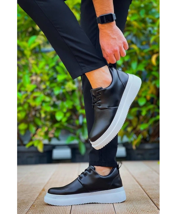 KB-X3  Kuback Siyah Cilt  Bağcıklı  Günlük Erkek  Ayakkabı