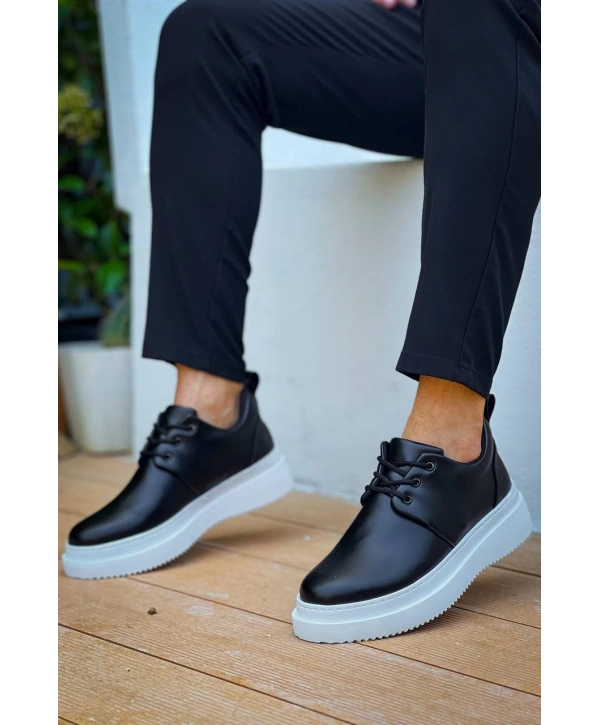 KB-X3  Kuback Siyah Cilt  Bağcıklı  Günlük Erkek  Ayakkabı