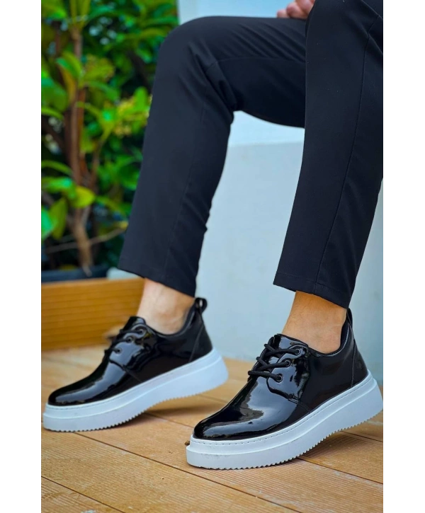 KB-X3  Kuback Siyah Rugan  Bağcıklı  Günlük Erkek  Ayakkabı