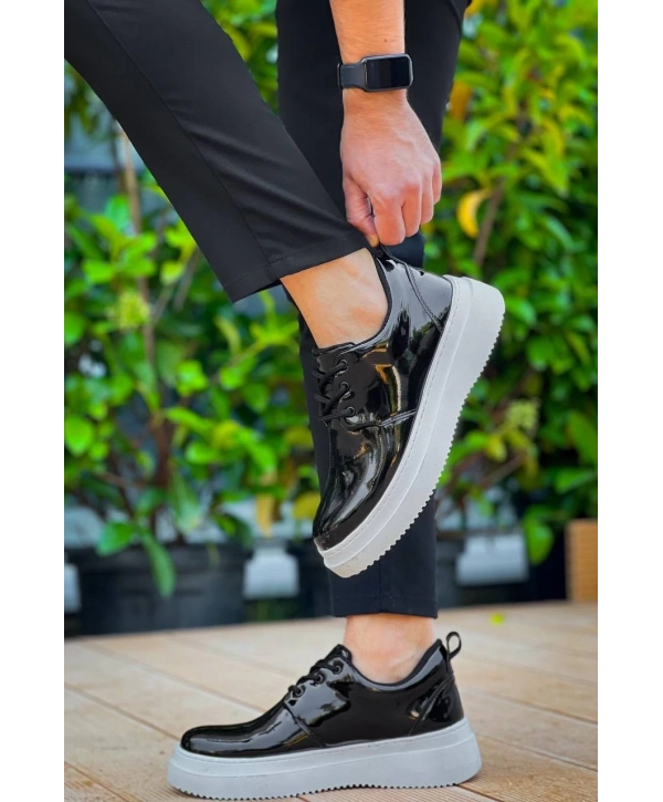 KB-X3  Kuback Siyah Rugan  Bağcıklı  Günlük Erkek  Ayakkabı