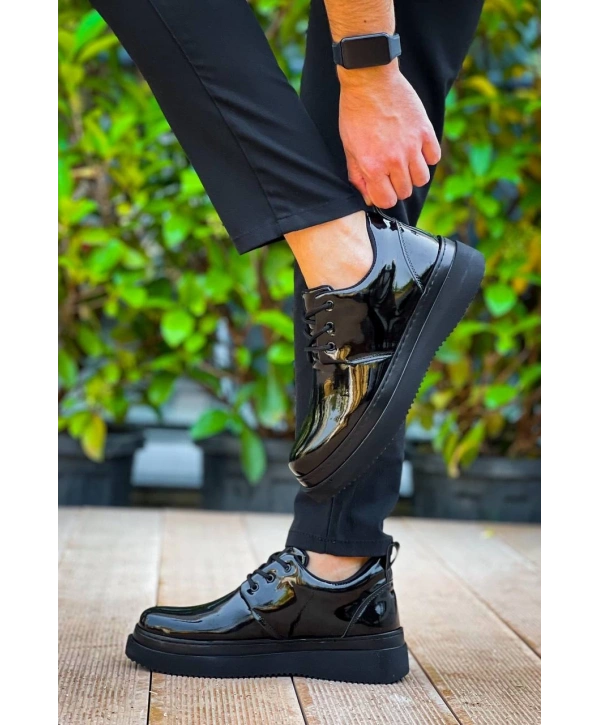 KB-X3  Kuback  Siyah Rugan Siyah Taban  Bağcıklı  Günlük Erkek  Ayakkabı