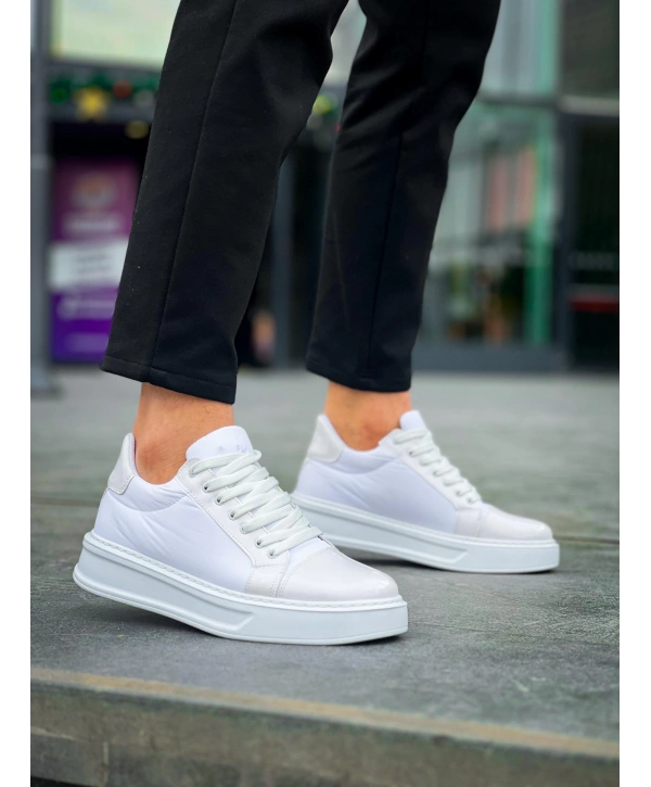 KB-X46 Kuback Beyaz Rugan Yüksek Beyaz Taban Günlük Spor Ayakkabı