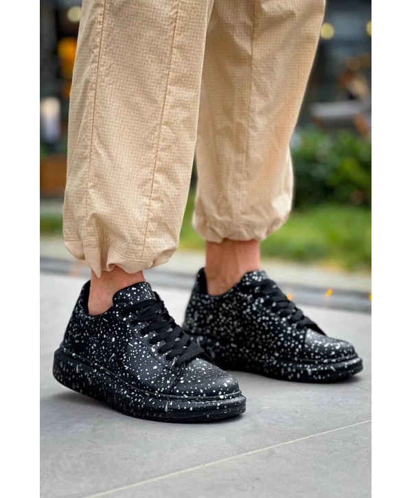 KB-X500  Kuback Siyah Silwer  Bağcıklı  Günlük Erkek  Ayakkabı