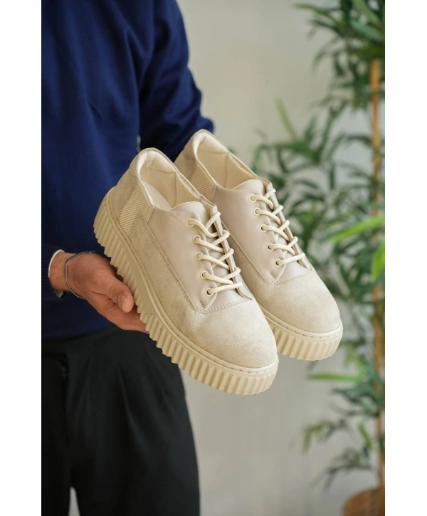 KB-X516 MRTNM Bej Süet Günlük Erkek Ayakkabı