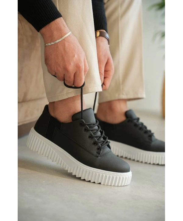 KB-X516 Kuback Siyah Cilt Günlük Erkek Ayakkabı