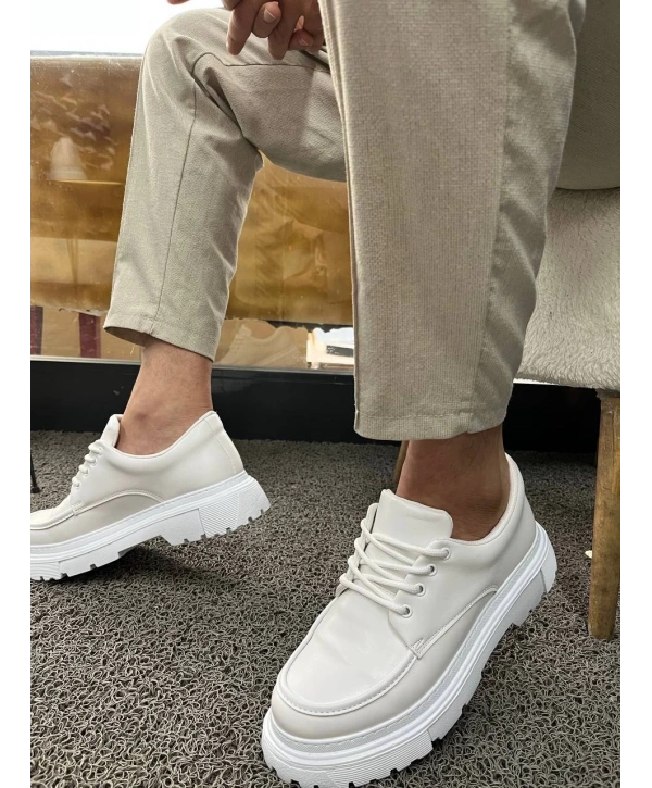 KB-X6 Kuback Beyaz Cilt Günlük Erkek Ayakkabı