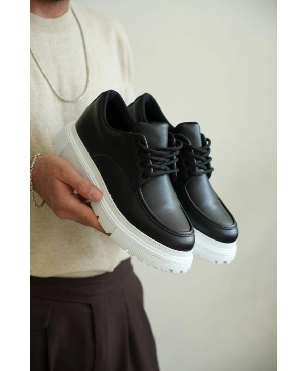 KB-X6 MRTNM Siyah Cilt Günlük Erkek Ayakkabı