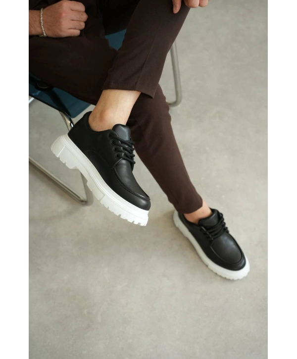 KB-X6 MRTNM Siyah Cilt Günlük Erkek Ayakkabı