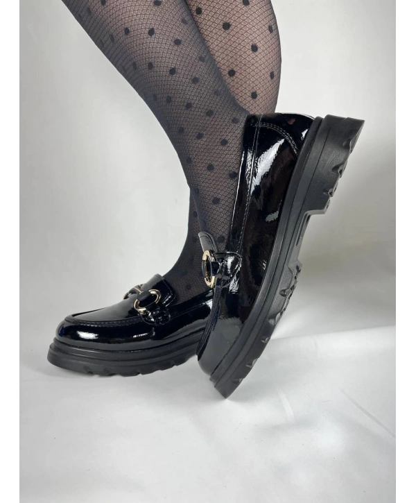 KB-ZN101 MRTNM Kömür Rugan Günlük Kadın Babet