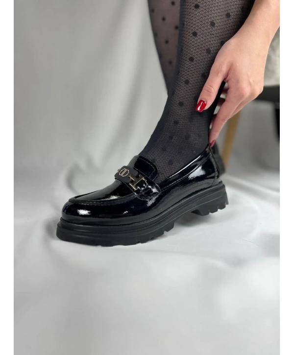 KB-ZN102 Kuback Kömür Rugan Günlük Kadın Babet