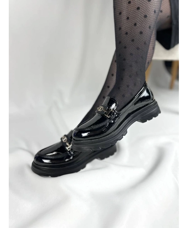 KB-ZN102 Kuback Kömür Rugan Günlük Kadın Babet