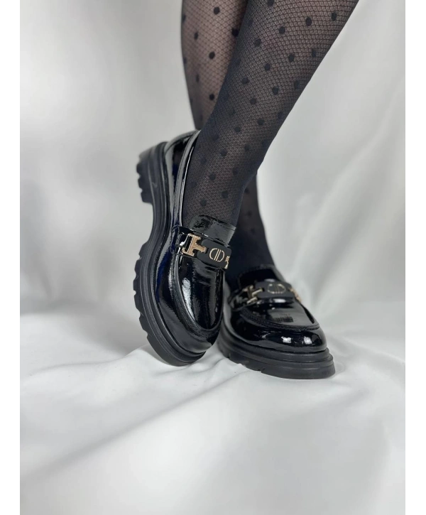 KB-ZN102 Kuback Kömür Rugan Günlük Kadın Babet