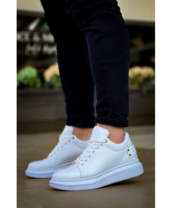 KB047  Kuback Beyaz Cilt Günlük Erkek  Ayakkabı