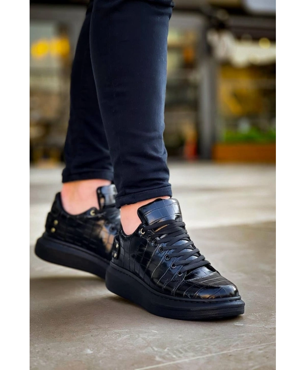 KB047  MRTNM Kömür Crocodile Günlük Erkek  Ayakkabı