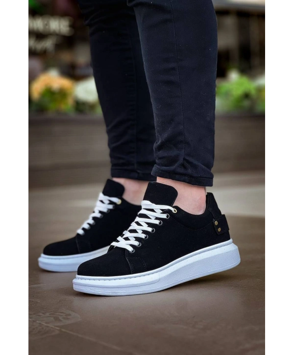 KB047  MRTNM Siyah Süet Günlük Erkek  Ayakkabı