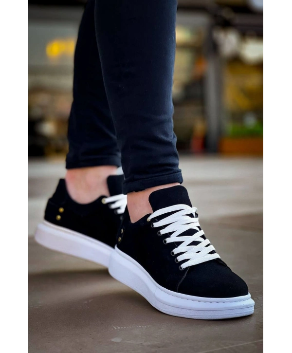 KB047  MRTNM Siyah Süet Günlük Erkek  Ayakkabı