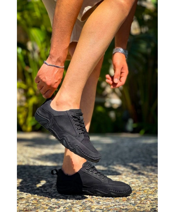 KBDX1 MRTNM Siyah Deri Günlük Erkek Ayakkabı