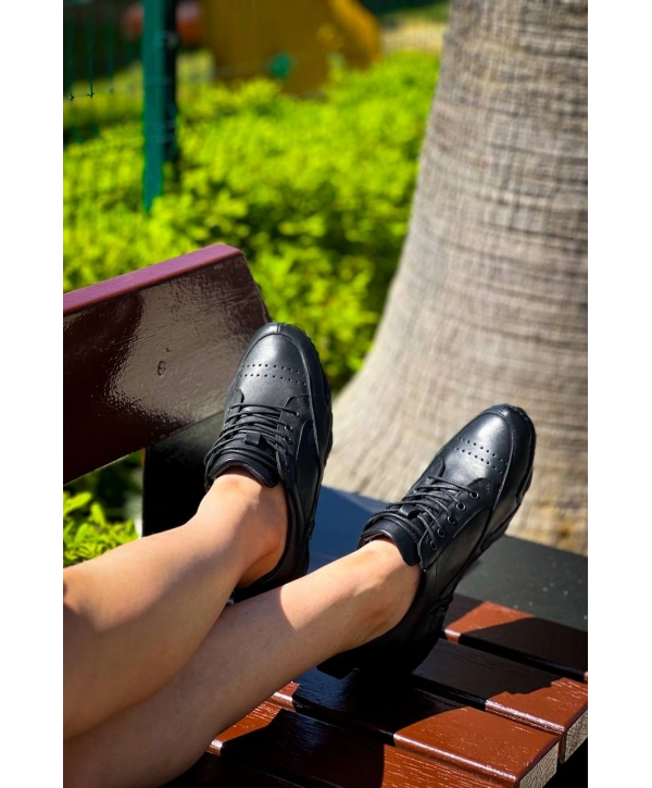 KBDX1 MRTNM Siyah Deri Günlük Erkek Ayakkabı