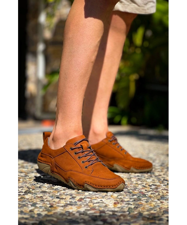 KBDX1 MRTNM Taba Deri Günlük Erkek Ayakkabı