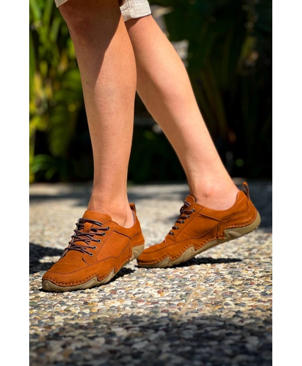 KBDX1 MRTNM Taba Deri Günlük Erkek Ayakkabı