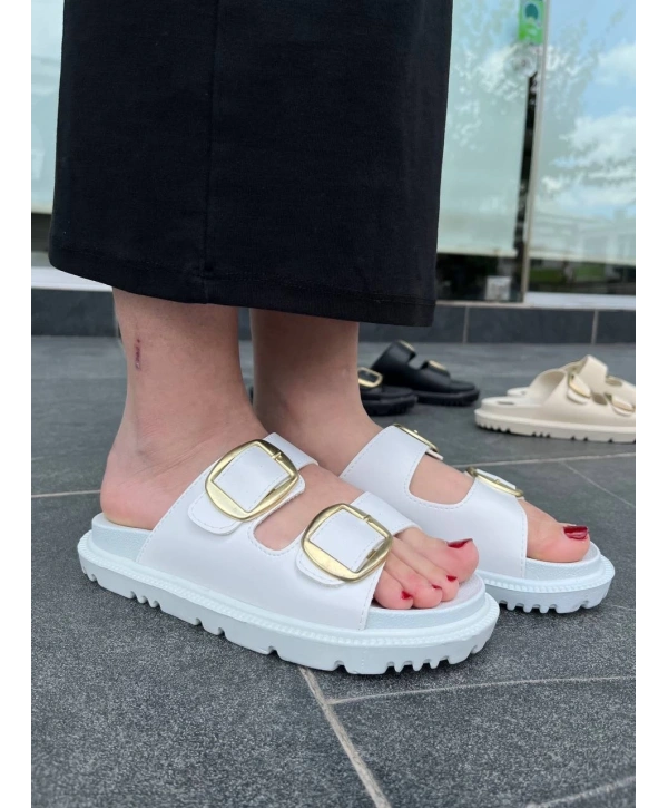 KBTX-1 Kuback Beyaz Günlük Kadın Terlik