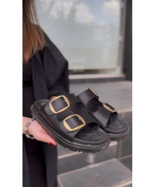 KBTX-1 Kuback Siyah Günlük Kadın Terlik