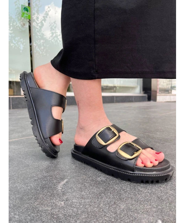 KBTX-1 Kuback Siyah Günlük Kadın Terlik