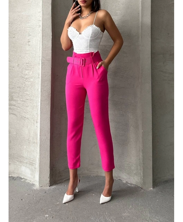 Kemerli havuç pantolon