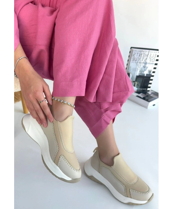 Kendy Bej Cilt Spor Ayakkabı