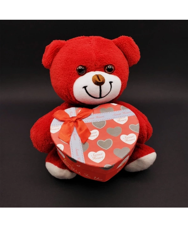 Kırmızı Kalp Kutulu Ayı