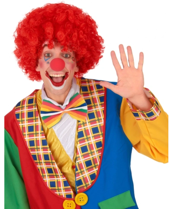 Kırmızı Renk Kıvırcık Afro Bonus Peruk