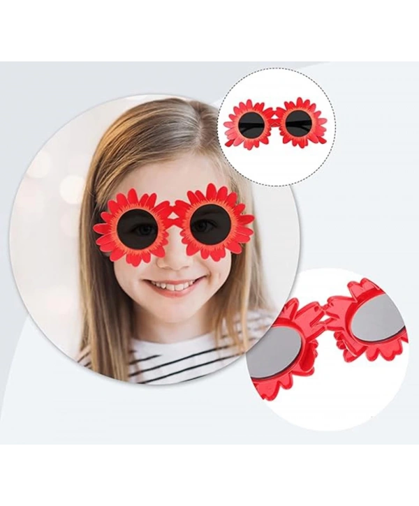 Kırmızı Renk Papatya Şekilli Parti Gözlüğü 18x10 Cm