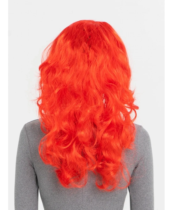 Kırmızı Renk Uzun Dalgalı Parti Peruğu