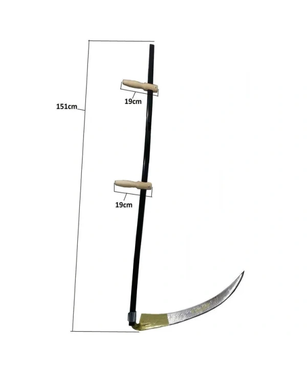 Komple Tırpan - Metal Saplı 6 Parça Set - Ahşap Elcik 70 Cm