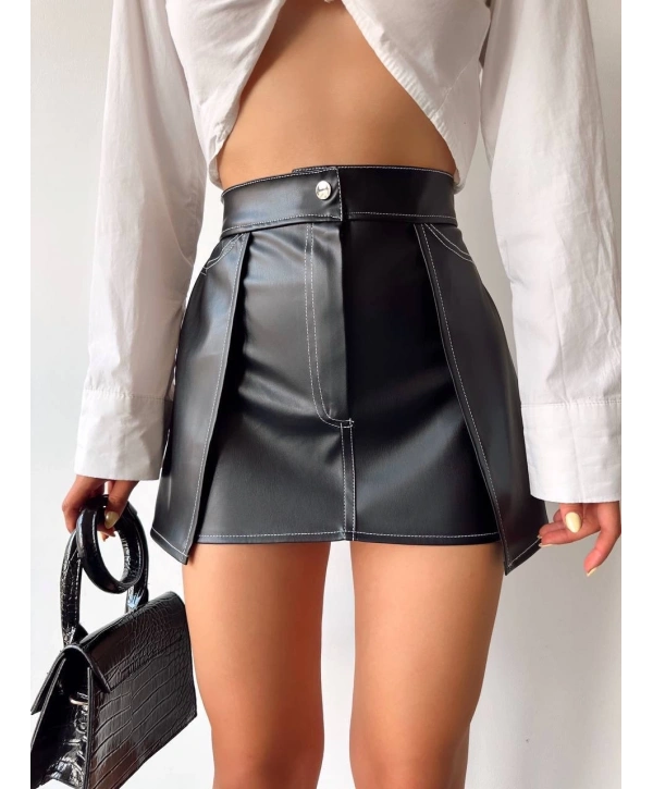 Kontrast deri etek siyah w260015