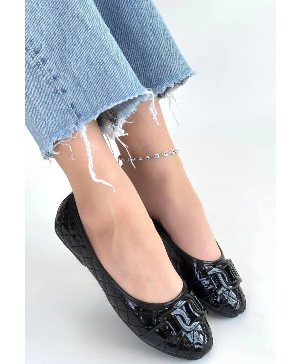 Lawy Siyah Rugan Babet Ayakkabı