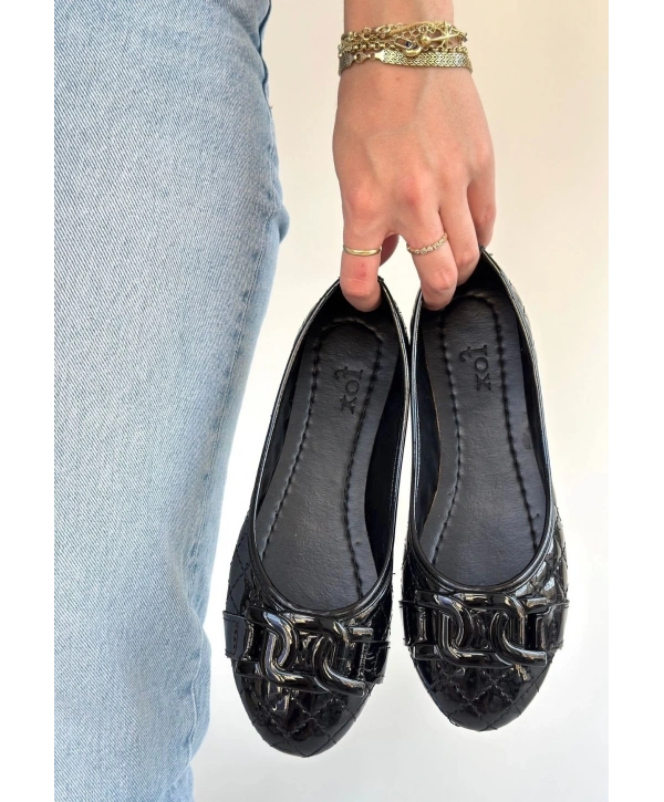 Lawy Siyah Rugan Babet Ayakkabı