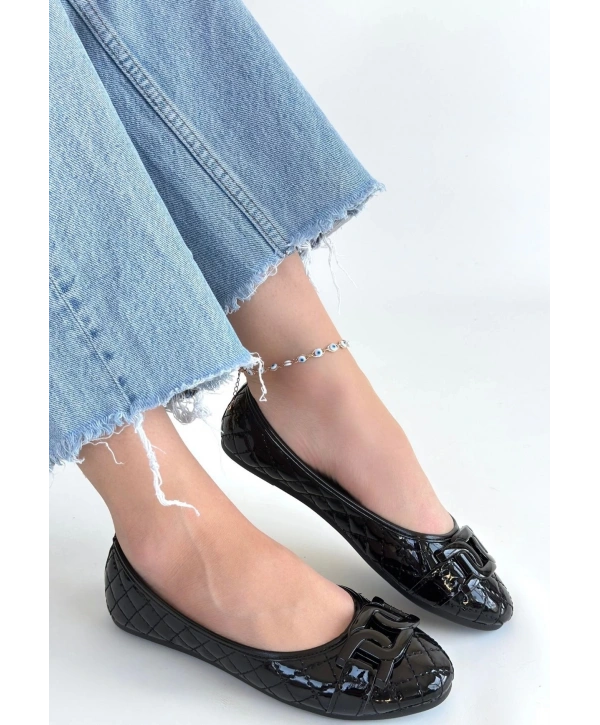 Lawy Siyah Rugan Babet Ayakkabı