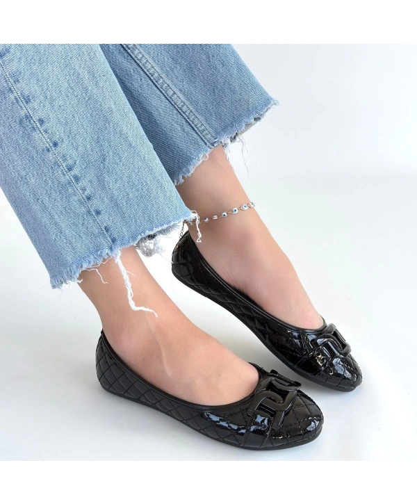 Lawy Siyah Rugan Babet Ayakkabı