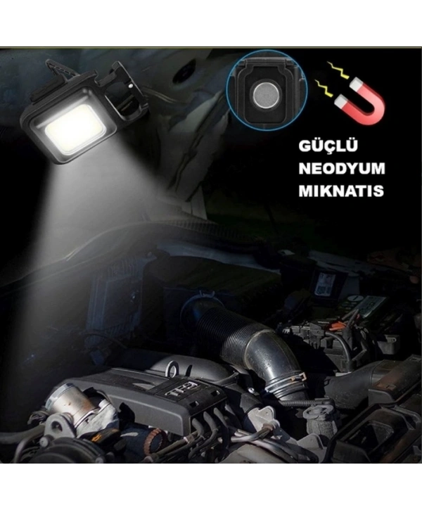 Led Işıklı Flash Özellikli 4 Modlu  Anahtarlık El Feneri