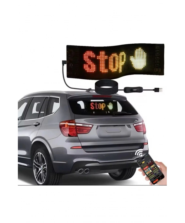 Led Panel Cama Yapışan Telefon Kontrollü Led Ekran Panel 16*64 Led Sayısı