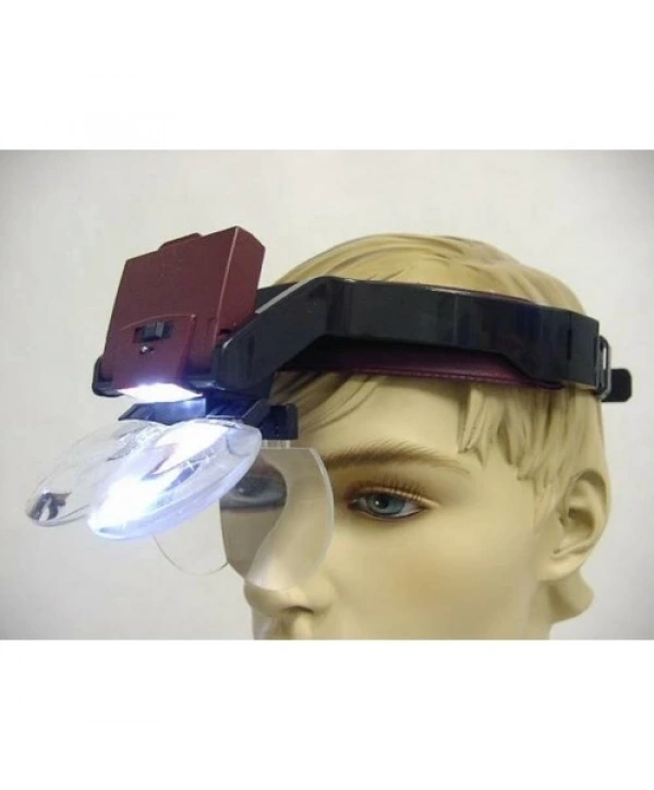 Lens Takmalı 4 Lens , Led Lambalı Şapka Tip Büyüteç
