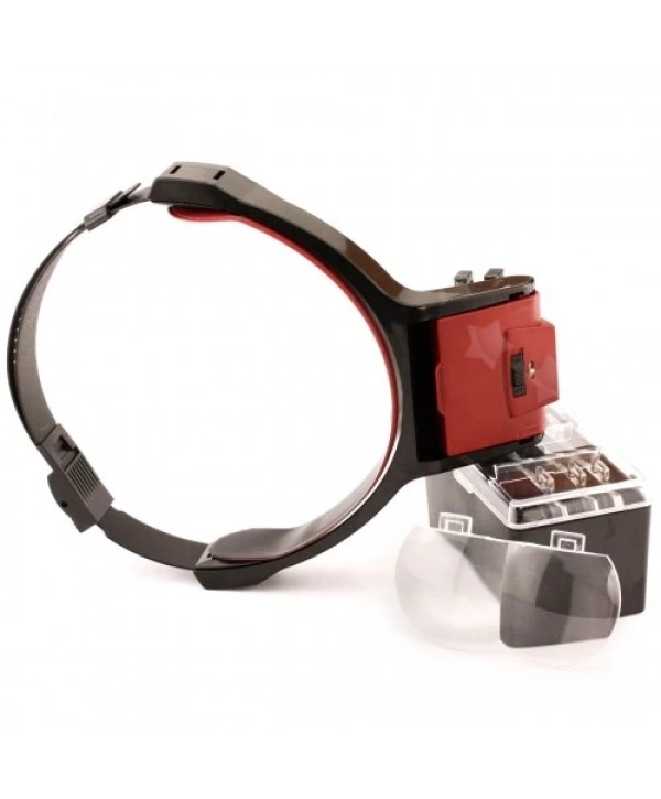 Lens Takmalı 4 Lens , Led Lambalı Şapka Tip Büyüteç