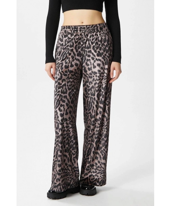 Leopar desen pantolon